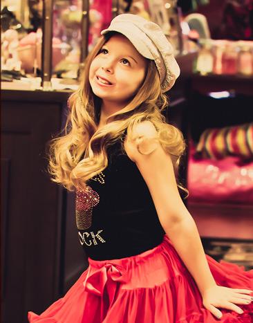 little girl posing enjoying spa